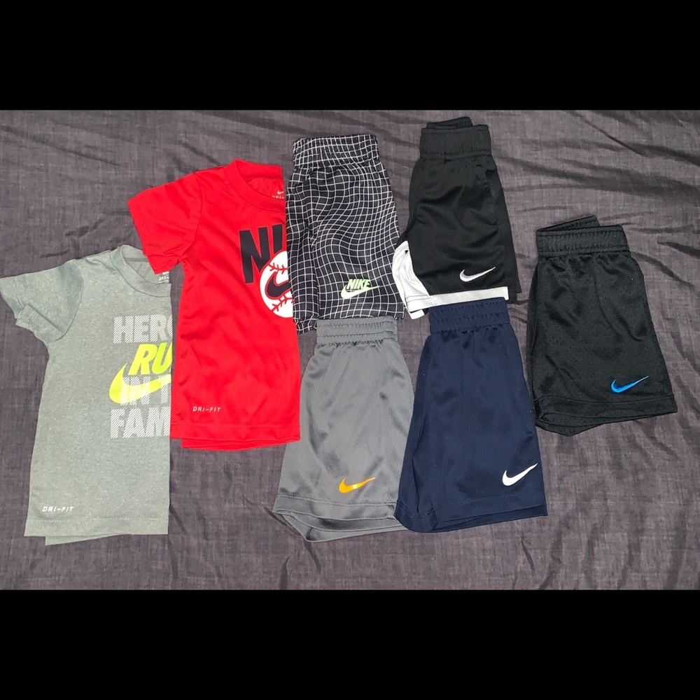 Toddler Bundle 2 Nike shirts and 5 Nike shorts